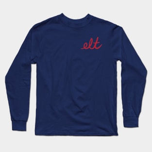 ELT Clothing Cursive Logo Red | Pocket Long Sleeve T-Shirt